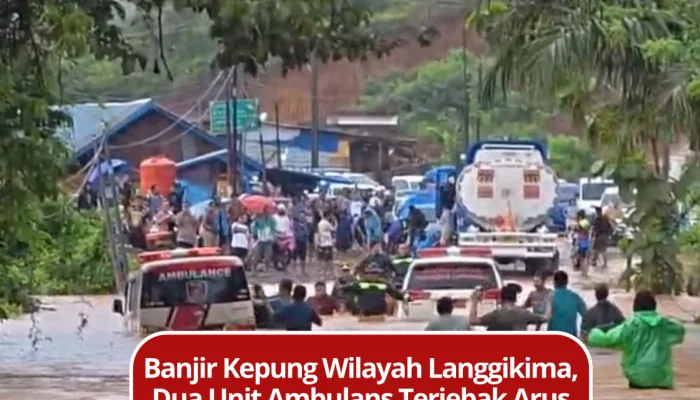Banjir Kepung Wilayah Langgikima, Dua Unit Ambulans Terjebak Arus Saat Menuju Morowali