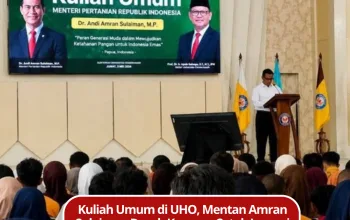 Kuliah Umum di UHO, Mentan Amran Sulaiman Desak Kampus Cetak Inovasi Swasembada Pangan