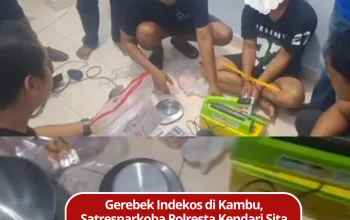 Gerebek Indekos di Kambu, Satresnarkoba Polresta Kendari Sita 105 Gram Sabu Siap Edar