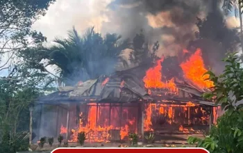 Kebakaran Hebat di Baito Konawe Selatan, Satu Unit Rumah Ludes Terbakar