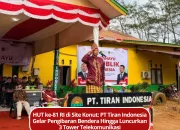 HUT ke-81 RI di Site Konut: PT Tiran Indonesia Gelar Pengibaran Bendera Hingga Luncurkan 3 Tower Telekomunikasi
