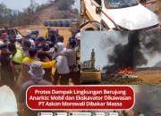 Protes Dampak Lingkungan Berujung Anarkis: Mobil dan Ekskavator Dikawasan PT Askon Morowali Dibakar Massa