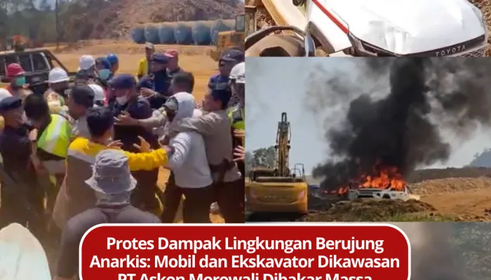 Protes Dampak Lingkungan Berujung Anarkis: Mobil dan Ekskavator Dikawasan PT Askon Morowali Dibakar Massa